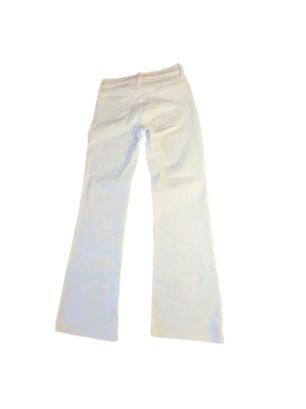 Madewell Kick Out Crop Jeans Pure White Mid Rise Cropped Flare Womens Sz 25
